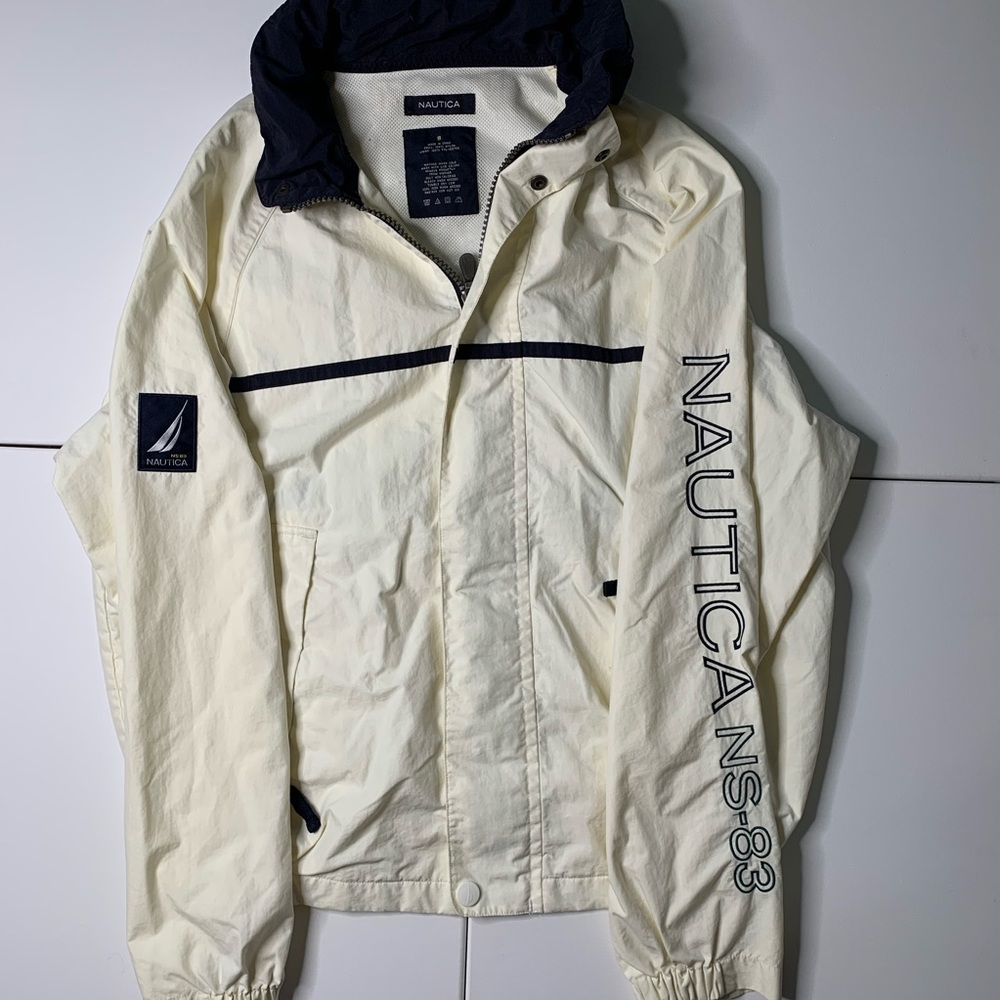 NAUTICA Jacket Adult Small White Blue Sailing Coat